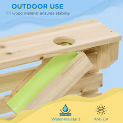Outsunny Kids Running Water Playset w/ Sink Toys, Water Carts, Tracks