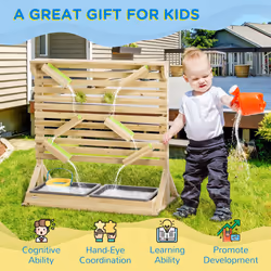 Outsunny Kids Running Water Playset w/ Sink Toys, Water Carts, Tracks - Additional view 5