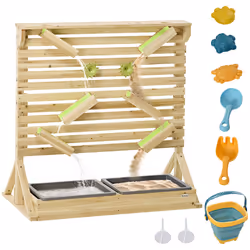 Outsunny Kids Running Water Playset w/ Sink Toys, Water Carts, Tracks - Additional view 8