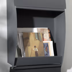 HOMCOM Weatherproof Wall Mounted Letter Box Post Box with Keys Anthracite Grey - Additional view 6