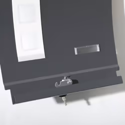 HOMCOM Weatherproof Wall Mounted Letter Box Post Box with Keys Anthracite Grey - Additional view 7