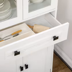 HOMCOM Kitchen Cupboard Storage Cabinet Adjustable Shelves, Glass Door, 160cm - Additional view 6