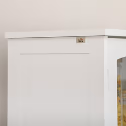 HOMCOM Kitchen Cupboard Storage Cabinet Adjustable Shelves, Glass Door, 160cm - Additional view 7