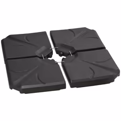Outsunny Set of 4 Banana Parasol Base Stand Water or Sand Filled Weights, Black - Additional view 8