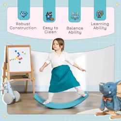 ZONEKIZ Balance Board, Kids Wobble board, Montessori Toy for 3-6 Years, Blue