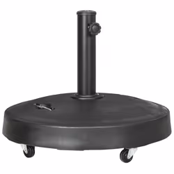 Outsunny 23.5kg Round Resin Garden Parasol Base for Poles of 38mm-48mm