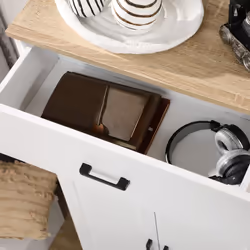 HOMCOM Kitchen Cupboard Storage Cabinet with Drawer, Countertop, White - Additional view 6