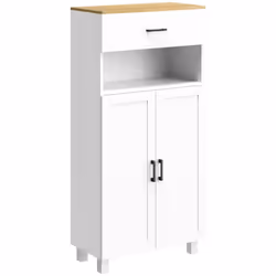 HOMCOM Kitchen Cupboard Storage Cabinet with Drawer, Countertop, White - Additional view 8