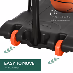 SPORTNOW Kids Adjustable Basketball Hoop and Stand w/ Wheels, 1.8-2m - Additional view 5