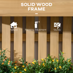 Outsunny Wooden Garden Planters with Trellis Wall-mounted Raised Garden Bed - Additional view 6