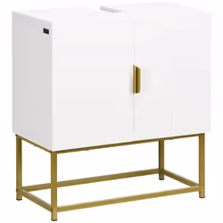 kleankin Bathroom Sink Cabinet Under Sink Cabinet Wooden Basin Cupboard White - Additional view 7