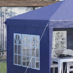 Outsunny 3 x 6m Heavy Duty Gazebo Marquee Party Tent with Storage Bag Blue - Additional view 6