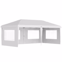 Outsunny 3 x 6m Heavy Duty Gazebo Marquee Party Tent with Storage Bag White - Additional view 8