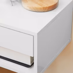 HOMCOM Floating Bedside Table Set of 2 Wall Mounted Nightstand W/ Drawer White - Additional view 7