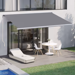 Outsunny 4x3m Full Cassette Electric Retractable Awning for Patio Door Window - Additional view 4