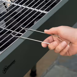 Outsunny Portable Charcoal Barbecue Grill with Seasoning Baskets and Hooks - Additional view 5