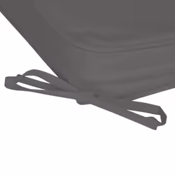 Outsunny Set of 6 Chair Cushion Seat Pads Dining Chair w/ Straps Outdoor Grey - Additional view 6