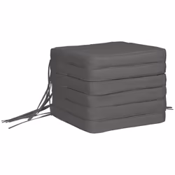 Outsunny Set of 6 Chair Cushion Seat Pads Dining Chair w/ Straps Outdoor Grey - Additional view 8
