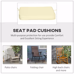Outsunny Set of 6 Chair Cushion Seat Pads Dining Chair w/ Straps Indoor Outdoor - Additional view 4