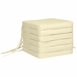 Outsunny Set of 6 Chair Cushion Seat Pads Dining Chair w/ Straps Indoor Outdoor - Additional view 8