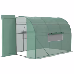 Outsunny 3 x 2M Walk-in Garden Polytunnel Greenhouse Galvanised Steel W/ Door - Additional view 8