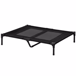 PawHut Large Pet Cot Portable Dog Cat Sleep Bed Elevated Outdoor Black