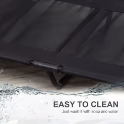 PawHut Large Pet Cot Portable Dog Cat Sleep Bed Elevated Outdoor Black - Additional view 4