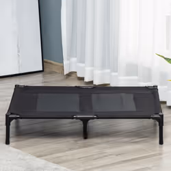 PawHut Large Pet Cot Portable Dog Cat Sleep Bed Elevated Outdoor Black - Additional view 8