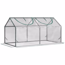 Outsunny Greenhouse Plants Foil Tomato Vegetable House W/ 2 Windows Clear - Additional view 8