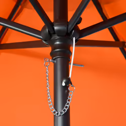 Outsunny 2m Parasol Patio Umbrella, Outdoor Sun Shade with 6 Ribs Orange - Additional view 6