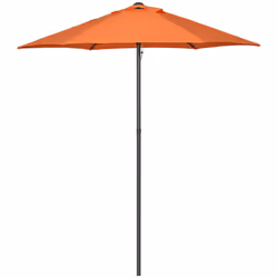 Outsunny 2m Parasol Patio Umbrella, Outdoor Sun Shade with 6 Ribs Orange - Additional view 8