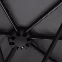 Outsunny 2m Half Garden Parasol Market Umbrella w/ Crank Handle, Base Black - Additional view 7