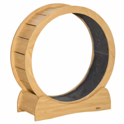 PawHut Cat Treadmill, 30" Wooden Cat Running Wheel with Brake, Natural - Additional view 8