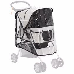 PawHut Dog Stroller Rain Cover w/ Rear Entry, Cover, for Dog Pram - Additional view 8