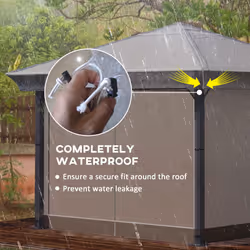 Outsunny 3 x 3 (m) Gazebo Protective Cover, Waterproof Cover for Canopy, Tent