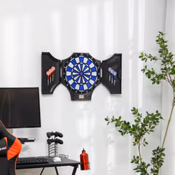 SPORTNOW Electronic Dartboard Set with Cabinet, 31 Games, for 8 Players