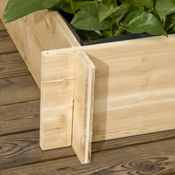 Outsunny 3 Tier Wooden Garden Planters with Trellis for Vine Climbing Plants - Additional view 7