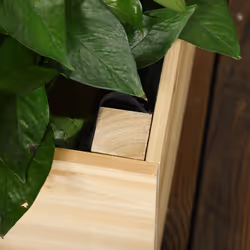 Outsunny Wooden Garden Planters with Trellis for Vine Climbing Plants, Natural - Additional view 6