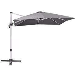 Outsunny 3 x 3(m) Cantilever Roma Parasol Garden Umbrella with Cross Base Grey - Additional view 8
