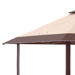 Outsunny 4 x 4m Outdoor Pop-Up Canopy Tent Gazebo Adjustable Legs Bag Coffee