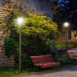 Outsunny 2.4m Garden Lamp Post Light LED Solar Powered Patio Path Lighting Lamp