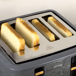 HOMCOM Kettle and Toaster Set 1.7L Rapid Boil Kettle & 4 Slice Toaster Grey - Additional view 5