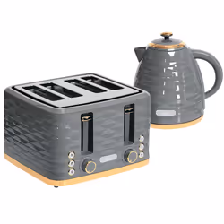 HOMCOM Kettle and Toaster Set 1.7L Rapid Boil Kettle & 4 Slice Toaster Grey - Additional view 8