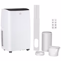 HOMCOM 14,000 BTU Portable Air Conditioner Unit with Remote, 24H Timer