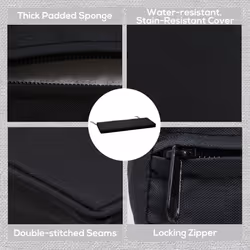 Outsunny 2-Seater Bench Cushion Polyester Cover Seat Pad Replacement Black