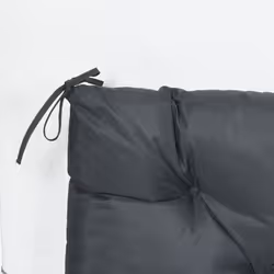 Outsunny 2 Seater Garden Bench Cushion Outdoor Seat Pad with Ties Dark Grey - Additional view 6