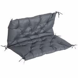 Outsunny 2 Seater Garden Bench Cushion Outdoor Seat Pad with Ties Dark Grey - Additional view 8