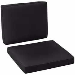 Outsunny 2 Pieces Seat Cushion and Back Pad Set for Rattan Furniture Black - Additional view 8