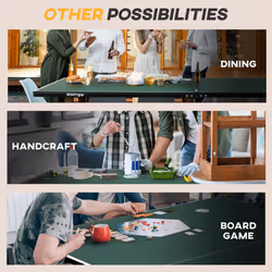 SPORTNOW 9FT Folding Table Tennis Table w/ 8 Wheels, for Indoors - Additional view 6