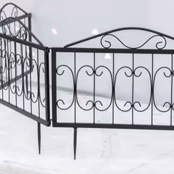 Outsunny Decorative Garden Fencing 4PCs Metal Border Edging - Additional view 6